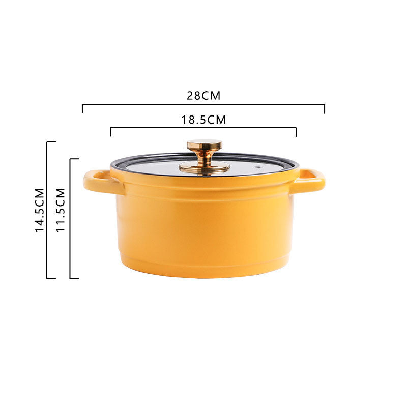 Discover the Ultimate Cooking Companion: The Large-capacity Color Glaze Porridge Chicken Stock Pot
